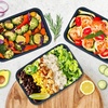 image:imageBentgo Prep 1Compartment Meal Prep Containers with Lids 20 Piece Set  4 Cup Capacity Portion Control Stackable PFAS amp BPAFree Microwave Freezer amp DishwasherSafe Peony GlitterNavy Blue