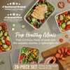 image:imageBentgo Prep 1Compartment Meal Prep Containers with Lids 20 Piece Set  4 Cup Capacity Portion Control Stackable PFAS amp BPAFree Microwave Freezer amp DishwasherSafe Peony GlitterGold