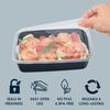 image:imageBentgo Prep 1Compartment Meal Prep Containers with Lids 20 Piece Set  4 Cup Capacity Portion Control Stackable PFAS amp BPAFree Microwave Freezer amp DishwasherSafe Peony GlitterNavy Blue
