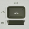 image:imageBentgo Prep 1Compartment Meal Prep Containers with Lids 20 Piece Set  4 Cup Capacity Portion Control Stackable PFAS amp BPAFree Microwave Freezer amp DishwasherSafe Peony GlitterKhaki Green