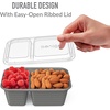 image:imageBentgo Prep 2Compartment Snack Containers 20 Piece PFAS amp BPAFree  Portion Control Stackable Durable Microwave Freezer amp DishwasherSafe PFAS amp BPAFree SkyPewter