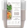 image:imageBentgo Prep 2Compartment Snack Containers 20 Piece PFAS amp BPAFree  Portion Control Stackable Durable Microwave Freezer amp DishwasherSafe PFAS amp BPAFree SkyClay
