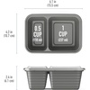 image:imageBentgo Prep 2Compartment Snack Containers 20 Piece PFAS amp BPAFree  Portion Control Stackable Durable Microwave Freezer amp DishwasherSafe PFAS amp BPAFree SkyPewter