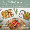 image:imageBentgo Prep 2Compartment Snack Containers 20 Piece PFAS amp BPAFree  Portion Control Stackable Durable Microwave Freezer amp DishwasherSafe PFAS amp BPAFree SkyBasil Glitter