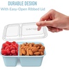 image:imageBentgo Prep 2Compartment Snack Containers 20 Piece PFAS amp BPAFree  Portion Control Stackable Durable Microwave Freezer amp DishwasherSafe PFAS amp BPAFree SkySky