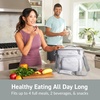 image:imageBentgo Prep Deluxe Insulated Meal Prep Lunch Bag for Adults Holds 5 Meals  Keeps Food Hot or Cold Up to 8 Hours WaterResistant Dual Compartments BlushWhite Marble