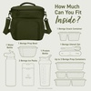 image:imageBentgo Prep Deluxe Insulated Meal Prep Lunch Bag for Adults Holds 5 Meals  Keeps Food Hot or Cold Up to 8 Hours WaterResistant Dual Compartments BlushDark Green