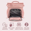 image:imageBentgo Prep Deluxe Insulated Meal Prep Lunch Bag for Adults Holds 5 Meals  Keeps Food Hot or Cold Up to 8 Hours WaterResistant Dual Compartments BlushBlush