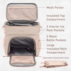 image:imageBentgo Prep Deluxe Insulated Meal Prep Lunch Bag for Adults Holds 5 Meals  Keeps Food Hot or Cold Up to 8 Hours WaterResistant Dual Compartments BlushSand