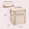 image:imageBentgo Prep Deluxe Insulated Meal Prep Lunch Bag for Adults Holds 5 Meals  Keeps Food Hot or Cold Up to 8 Hours WaterResistant Dual Compartments BlushSand