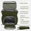 image:imageBentgo Prep Deluxe Insulated Meal Prep Lunch Bag for Adults Holds 5 Meals  Keeps Food Hot or Cold Up to 8 Hours WaterResistant Dual Compartments BlushDark Green