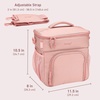 image:imageBentgo Prep Deluxe Insulated Meal Prep Lunch Bag for Adults Holds 5 Meals  Keeps Food Hot or Cold Up to 8 Hours WaterResistant Dual Compartments BlushBlush