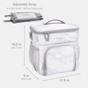 image:imageBentgo Prep Deluxe Insulated Meal Prep Lunch Bag for Adults Holds 5 Meals  Keeps Food Hot or Cold Up to 8 Hours WaterResistant Dual Compartments BlushWhite Marble