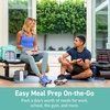 image:imageBentgo Prep Deluxe Insulated Meal Prep Lunch Bag for Adults Holds 5 Meals  Keeps Food Hot or Cold Up to 8 Hours WaterResistant Dual Compartments BlushCoastal Aqua