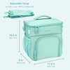 image:imageBentgo Prep Deluxe Insulated Meal Prep Lunch Bag for Adults Holds 5 Meals  Keeps Food Hot or Cold Up to 8 Hours WaterResistant Dual Compartments BlushCoastal Aqua