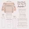 image:imageBentgo Prep Deluxe Insulated Meal Prep Lunch Bag for Adults Holds 5 Meals  Keeps Food Hot or Cold Up to 8 Hours WaterResistant Dual Compartments BlushSand