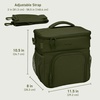 image:imageBentgo Prep Deluxe Insulated Meal Prep Lunch Bag for Adults Holds 5 Meals  Keeps Food Hot or Cold Up to 8 Hours WaterResistant Dual Compartments BlushDark Green