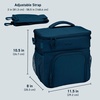 image:imageBentgo Prep Deluxe Insulated Meal Prep Lunch Bag for Adults Holds 5 Meals  Keeps Food Hot or Cold Up to 8 Hours WaterResistant Dual Compartments BlushNavy Blue