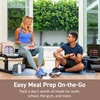 image:imageBentgo Prep Deluxe Insulated Meal Prep Lunch Bag for Adults Holds 5 Meals  Keeps Food Hot or Cold Up to 8 Hours WaterResistant Dual Compartments BlushSand