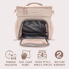 image:imageBentgo Prep Deluxe Insulated Meal Prep Lunch Bag for Adults Holds 5 Meals  Keeps Food Hot or Cold Up to 8 Hours WaterResistant Dual Compartments BlushSand