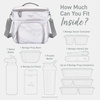 image:imageBentgo Prep Deluxe Insulated Meal Prep Lunch Bag for Adults Holds 5 Meals  Keeps Food Hot or Cold Up to 8 Hours WaterResistant Dual Compartments BlushWhite Marble