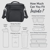 image:imageBentgo Prep Deluxe Insulated Meal Prep Lunch Bag for Adults Holds 5 Meals  Keeps Food Hot or Cold Up to 8 Hours WaterResistant Dual Compartments BlushDark Gray