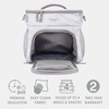 image:imageBentgo Prep Deluxe Insulated Meal Prep Lunch Bag for Adults Holds 5 Meals  Keeps Food Hot or Cold Up to 8 Hours WaterResistant Dual Compartments BlushWhite Marble