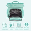 image:imageBentgo Prep Deluxe Insulated Meal Prep Lunch Bag for Adults Holds 5 Meals  Keeps Food Hot or Cold Up to 8 Hours WaterResistant Dual Compartments BlushCoastal Aqua