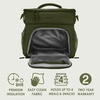 image:imageBentgo Prep Deluxe Insulated Meal Prep Lunch Bag for Adults Holds 5 Meals  Keeps Food Hot or Cold Up to 8 Hours WaterResistant Dual Compartments BlushDark Green