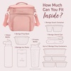 image:imageBentgo Prep Deluxe Insulated Meal Prep Lunch Bag for Adults Holds 5 Meals  Keeps Food Hot or Cold Up to 8 Hours WaterResistant Dual Compartments BlushBlush