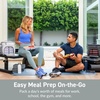 image:imageBentgo Prep Deluxe Insulated Meal Prep Lunch Bag for Adults Holds 5 Meals  Keeps Food Hot or Cold Up to 8 Hours WaterResistant Dual Compartments BlushWhite Marble
