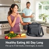 image:imageBentgo Prep Deluxe Insulated Meal Prep Lunch Bag for Adults Holds 5 Meals  Keeps Food Hot or Cold Up to 8 Hours WaterResistant Dual Compartments BlushDark Gray
