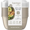 image:imageBentgo Prep Food Storage Bowls with Lids 10 Pack PFAS amp BPAFree  1 Compartment Stackable Portion Control Microwave Freezer amp DishwasherSafe Reusable ChampagneChampagne