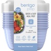 image:imageBentgo Prep Food Storage Bowls with Lids 10 Pack PFAS amp BPAFree  1 Compartment Stackable Portion Control Microwave Freezer amp DishwasherSafe Reusable ChampagnePeriwinkle