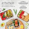 image:imageBentgo Prep Meal Prep Kit 1 2 amp 3Compartment Containers 60 Piece Set  Portion Control Stackable Microwave Freezer amp DishwasherSafe Reusable PFAS amp BPAFree Floral PastelsGleam Metallics