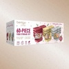image:imageBentgo Prep Meal Prep Kit 1 2 amp 3Compartment Containers 60 Piece Set  Portion Control Stackable Microwave Freezer amp DishwasherSafe Reusable PFAS amp BPAFree Floral PastelsHoliday Glitter Collection