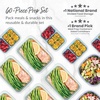 image:imageBentgo Prep Variety Kit 60 Piece Reusable Trays Bowls amp Snack Boxes  Portion Control Stackable CustomFit Lids Microwave Freezer amp DishwasherSafe PFAS amp BPAFree Floral PastelsFloral Pastels