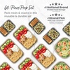 image:imageBentgo Prep Variety Kit 60 Piece Reusable Trays Bowls amp Snack Boxes  Portion Control Stackable CustomFit Lids Microwave Freezer amp DishwasherSafe PFAS amp BPAFree Floral PastelsGleam Metallics