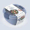 image:imageBentgo Salad Container Lunch Bowl with 4Compartment Toppings Tray 54 oz  LeakProof Dressing Container Reusable Fork BPAFree Microwave amp Dishwasher Safe GraySlate