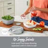 image:imageBentgo Salad Container Lunch Bowl with 4Compartment Toppings Tray 54 oz  LeakProof Dressing Container Reusable Fork BPAFree Microwave amp Dishwasher Safe GrayGray
