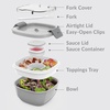 image:imageBentgo Salad Container Lunch Bowl with 4Compartment Toppings Tray 54 oz  LeakProof Dressing Container Reusable Fork BPAFree Microwave amp Dishwasher Safe GrayGray