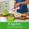 image:imageBentgo Salad Container Lunch Bowl with 4Compartment Toppings Tray 54 oz  LeakProof Dressing Container Reusable Fork BPAFree Microwave amp Dishwasher Safe GrayGreen