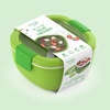 image:imageBentgo Salad Container Lunch Bowl with 4Compartment Toppings Tray 54 oz  LeakProof Dressing Container Reusable Fork BPAFree Microwave amp Dishwasher Safe GrayGreen
