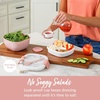 image:imageBentgo Salad Container Lunch Bowl with 4Compartment Toppings Tray 54 oz  LeakProof Dressing Container Reusable Fork BPAFree Microwave amp Dishwasher Safe GrayBlush Marble