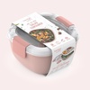 image:imageBentgo Salad Container Lunch Bowl with 4Compartment Toppings Tray 54 oz  LeakProof Dressing Container Reusable Fork BPAFree Microwave amp Dishwasher Safe GrayBlush Marble