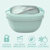 image:imageBentgo Salad Container Lunch Bowl with 4Compartment Toppings Tray 54 oz  LeakProof Dressing Container Reusable Fork BPAFree Microwave amp Dishwasher Safe GrayCoastal Aqua