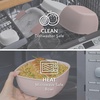image:imageBentgo Salad Container Lunch Bowl with 4Compartment Toppings Tray 54 oz  LeakProof Dressing Container Reusable Fork BPAFree Microwave amp Dishwasher Safe GrayBlush Marble