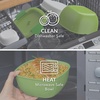 image:imageBentgo Salad Container Lunch Bowl with 4Compartment Toppings Tray 54 oz  LeakProof Dressing Container Reusable Fork BPAFree Microwave amp Dishwasher Safe GrayGreen