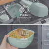 image:imageBentgo Salad Container Lunch Bowl with 4Compartment Toppings Tray 54 oz  LeakProof Dressing Container Reusable Fork BPAFree Microwave amp Dishwasher Safe GrayCoastal Aqua