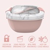 image:imageBentgo Salad Container Lunch Bowl with 4Compartment Toppings Tray 54 oz  LeakProof Dressing Container Reusable Fork BPAFree Microwave amp Dishwasher Safe GrayBlush Marble